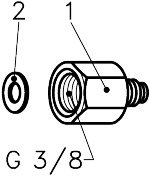 Reducing Nipple for G 3/8 A (BSP)