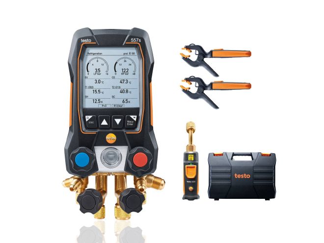 Testo 557S - Digital Manifold Smart w/ wireless vacuum and clamp probes