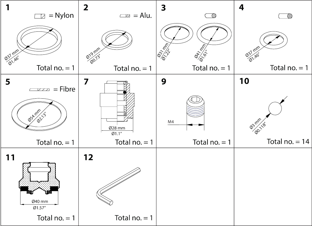 Danfoss SVA25/40 Repair Kit