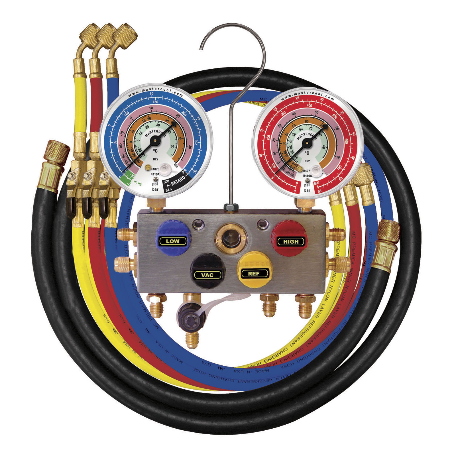 4-Way Ball Valve Manifold Set (With Hoses)