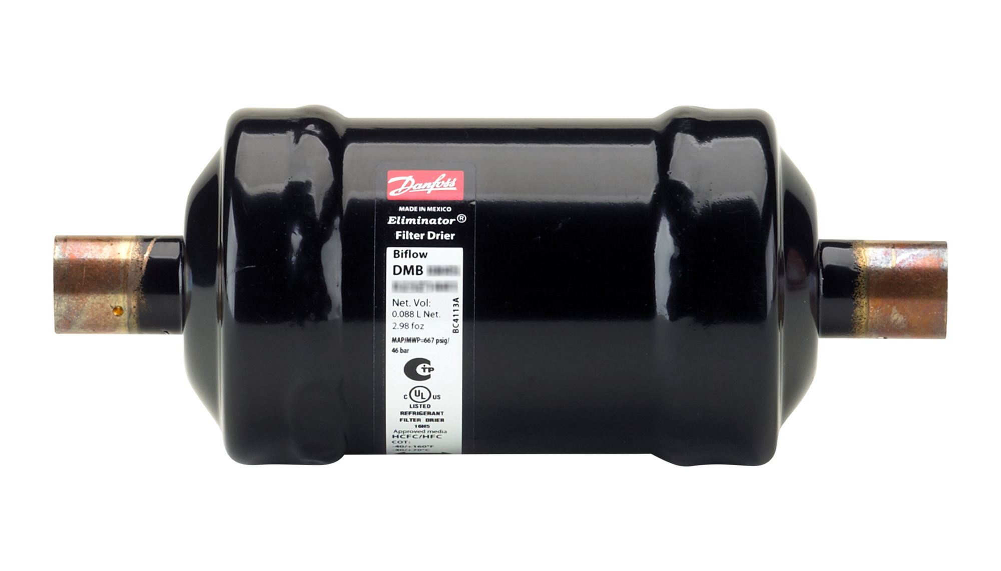 "Danfoss - Bi Flow Drier 164S 1/2" ODS"